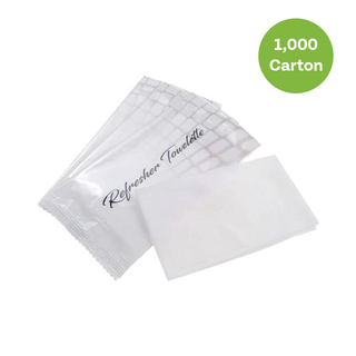 Individually Sealed Refresher Towelette Sachets Carton of 1000
