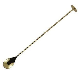 Bar Spoon Twist with Dime Muddler Gold