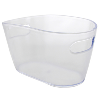 Ice Bucket Ice Bath Acrylic Oval Clear 4 Litre