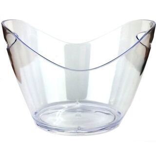 Ice Bucket Acrylic Drink Tub Curved Clear 5Ltr