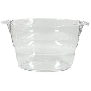 Jumbo Ice Bucket Acrylic Drink Tub Curved Clear 14Ltr