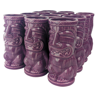 Ceramic Tiki Mug King Purple 450ml Pack of 12