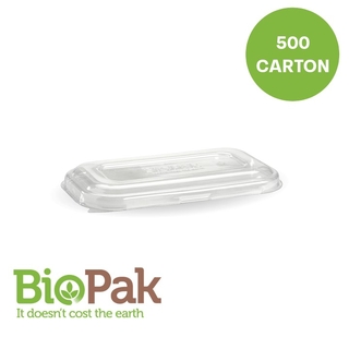 PET Takeaway Lid 750ml & 1000ml-Clear 230x130mm