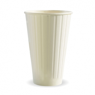 BioPak 16oz (90mm) Double Wall BioCup - White 