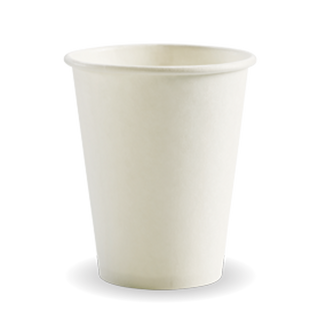 BioPak 8oz (80mm) Single Wall BioCup -White