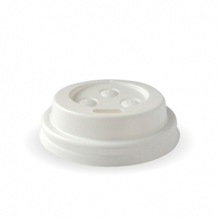 BioPak 4oz PS Sipper Lid - White 