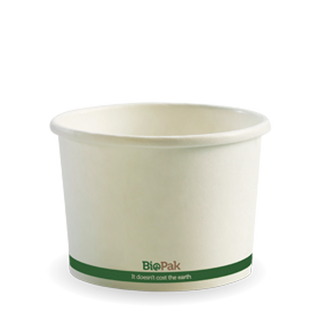 Biopak 16oz BioBowl - White 