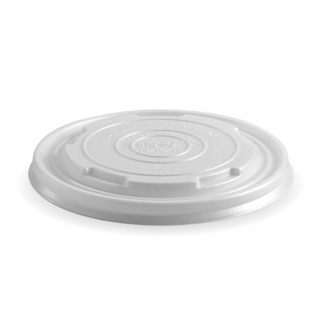 12-32oz PLA White Flat Lid 500/Carton