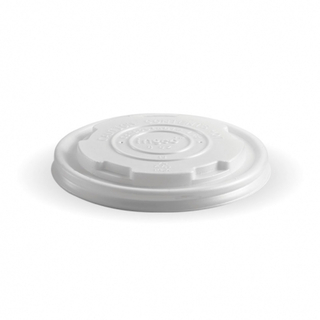 Biobowl 8oz PLA Flat Lid - White 1000/Carton