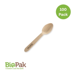 10cm Wooden Teaspoon 100Pk