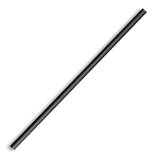 6mm Regular Bio Straw Black- 250Pk