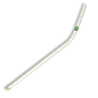 6mm Bendy Straw White 2500/Carton