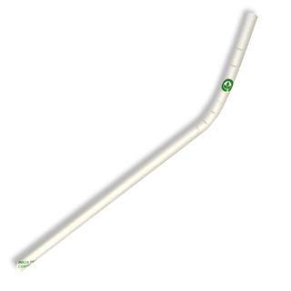6mm Bendy Straw White 250Pk
