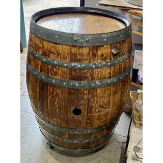 Wine Barrel Oak on Castors with Bottle Opener