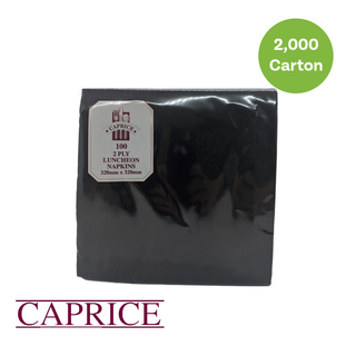 2Ply Black Lunch Napkins (32 x 32cm)