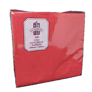Caprice 2Ply Red Lunch Napkin 1/8 GT Folded