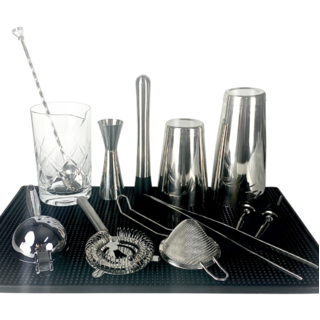 The Complete Professional at Home Bar Kit Stainless Steel