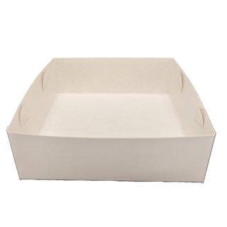 Confeta Flat Pack Small White Food Tray #19 (134x134x45) 