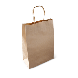 #160 Twist Handle Bag Brown 