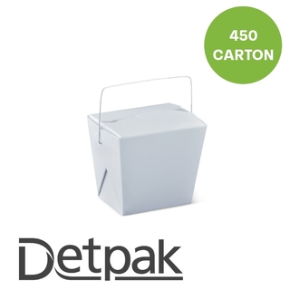 16oz Wire Handle Food Pail- White 76x55x85mm