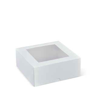 7 Inch Square Patisserie Box - White (180x180x75) 