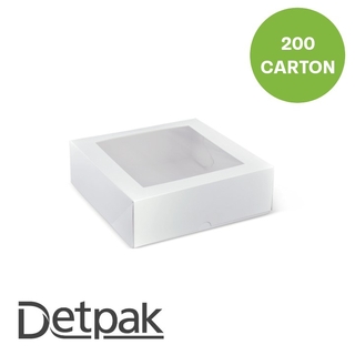 9 Inch Square Patisserie Box - White (230x230x75) 