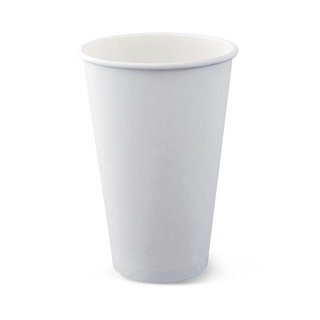 Detpak 16oz COMBO (86mm) Single Wall Coffee Cup- White 