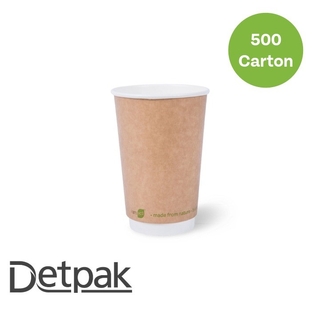 12oz (89mm) Smooth Double Wall Hot Cup- Kraft 