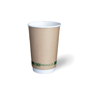 Detpak 16oz|480ml (89mm) ECO Smooth Double Wall Kraft Coffee Cup