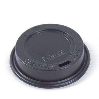 Detpak 8/12/16oz (86mm) Combo Hot Cup Lid - Black 