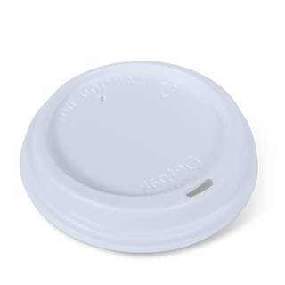 Detpak 12/16/20 oz Smooth Hot Cup Lid (89mm) - White