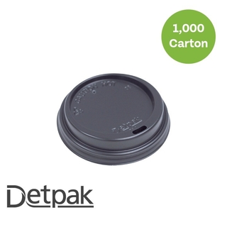 12/16/20oz Smooth Hot Cup Lid (89mm) - Black