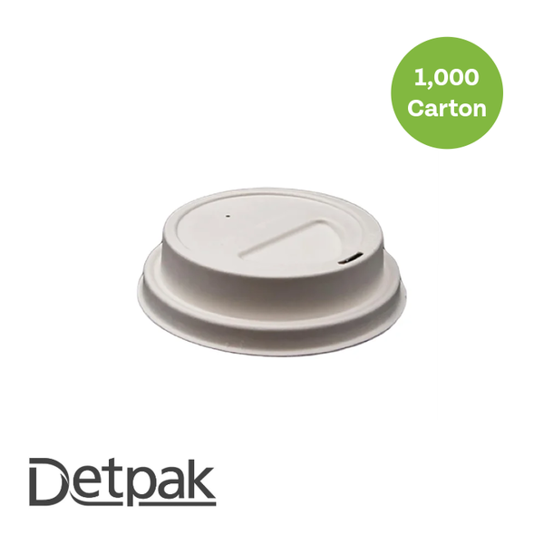 Sugarcane Hot Cup Lid- 89mm White