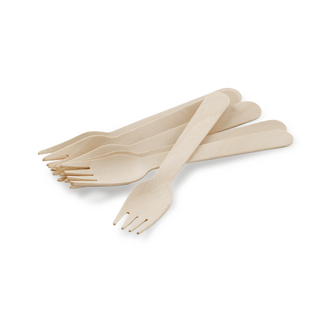 165mm Wooden Fork Uncoated-100pk