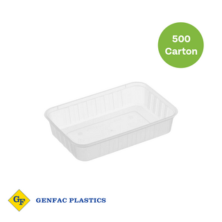 500ml Rectangle Ribbed Container 