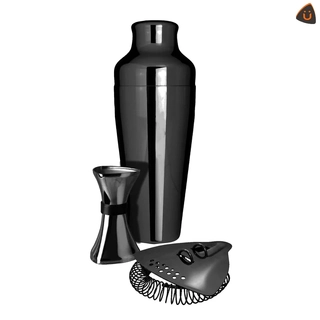 Shaker, Measure & Strainer Set Black