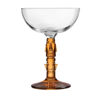 Tiki Cocktail Coupe Glass Totem Stem 250ml