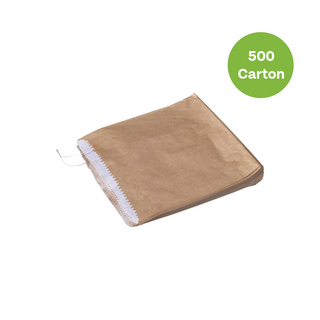 1 Square Greaseproof Lined Brown Bag 500Pk
