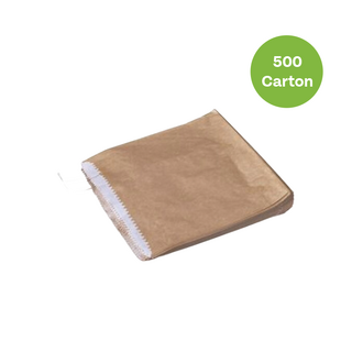 3 Long Greaseproof Bag- Brown (200x275)
