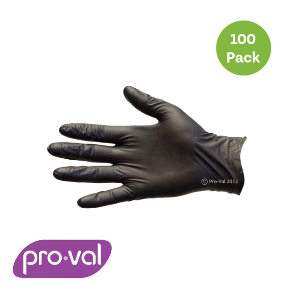 Duo Medium Black Nitrile Gloves - Pack of 100