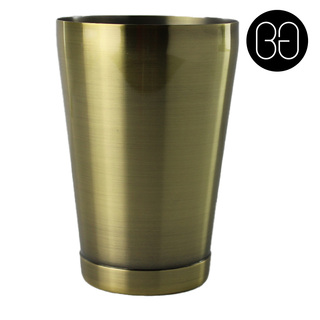 Cocktail Shaker Toby Tin 18oz Antique Gold
