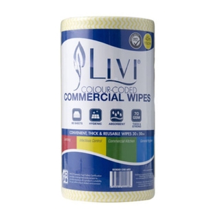 Commercial Wipe Antibacterial - Yellow 4/CTN