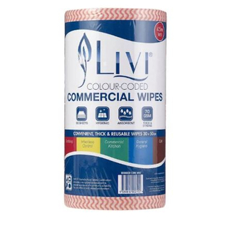 Commercial Wipe - Red 4/CTN