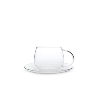 T2 Classier Glassier Glass Cup & Saucer 300ml