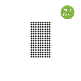 Greaseproof Paper Gingham Black (190x310mm)