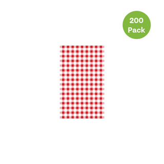 Greaseproof Paper Gingham Red (190x310mm)