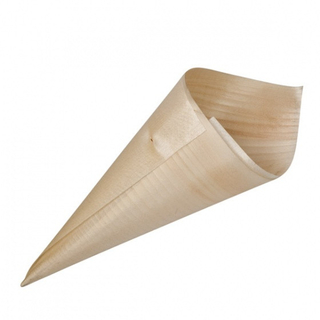 BioWood Disposable Food Cone 120mm- 50Pk
