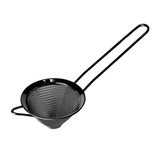 Uber Snub Nose Fine Cocktail Strainer Black