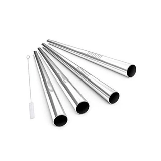 Uber BarStraws Stainless Steel - 4pc Pack