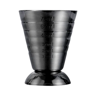 Zeo Lined (Step) 75ml Jigger Black